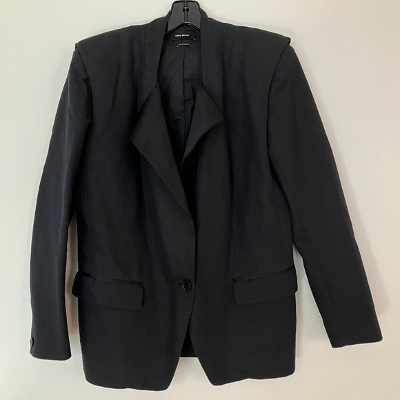 Isabel Marant Black Lined Cotton/Silk Jacket 42